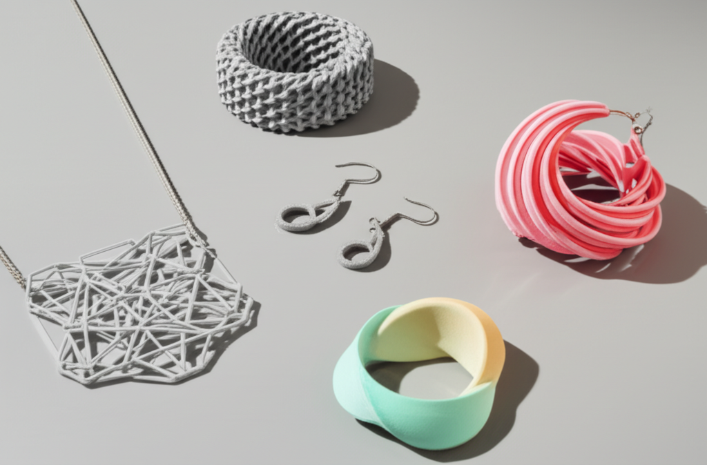 Gioielli e oggetti decorativi stampati in 3D in resina